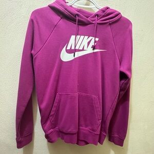 Nike Women’s XS Purple Pullover Hoodie Cotton Blend Sweatshirt Logo Soft